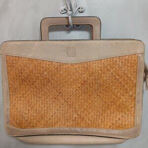 Anne Klein Vintage Rattan Briefcase